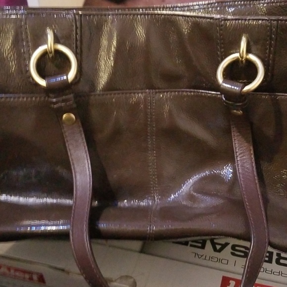 Authentic Brown leather Coach Purse - Picture 4 of 5